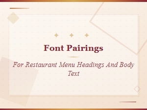 Free Font Pairings for Restaurant Menu Headings and Body Text